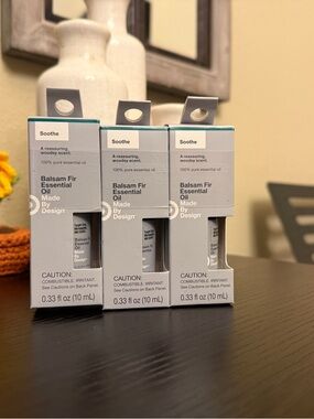 Made By Design Soothe Balsam Fir Essential Oil Bundle of Three- Target Brand New